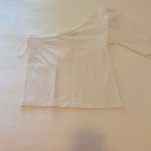 Size xs dèluc one shoulder white shirt